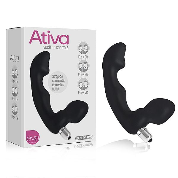Vibrador Ativa - Strap on sem cinta - Silicone