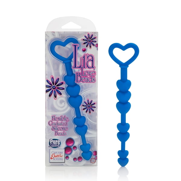 Lia Love Beads Plug Anal Sem Vibro Azul
