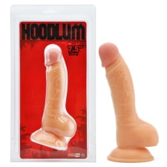 Pênis realístico 19cm com escroto e ventosa - HOODLUM