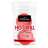 Hotball Beija Muito - Bolinhas Explosivas que Lubrificam - Sabor Morango