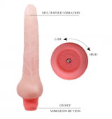  Pênis em Cyberskin Com Vibro e Vértebra  Flexível 19,3 X 2,8cm - Bendable Vibrating Dong