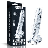 Pênis Transparente 14x3,5 - Flawless Clear Dildo 7.5 - Lovetoy
