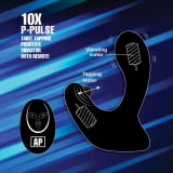 Estimulador Prostático com Vibração no Ponto P e Pulsadas no Períneo Com Controle Remoto - 10X P-Pulse Taint Tapping