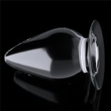 Plug Anal Macio Transparente com Ventosa - 12x6cm - FLAWLESS GLAS