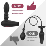 Plug Anal ou Vaginal Duplo Estimulo  Inflável Com Vibração Versátil para Homens e Mulheres - BOMBEX ERIC