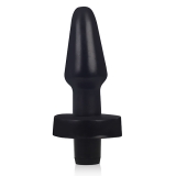 Plug Cônico 2 - 12 x 4,5 cm na cor preto - Com Vibrador 12 velocidades