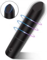 Mini Vibrador Bullet Ultra Potente em Silicone  Cirúrgico, Ponta Angular e 10 Funções