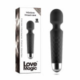 Love Magic - Varinha Massageadora Erótico Recarregável em Soft Touch com 18 Funções de Vibração