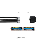 Multiple Vibrator - Vibrador Personal Metálico com Bullet Externo Clitoriano Multivelocidade - 17,5 x 2,5 cm
