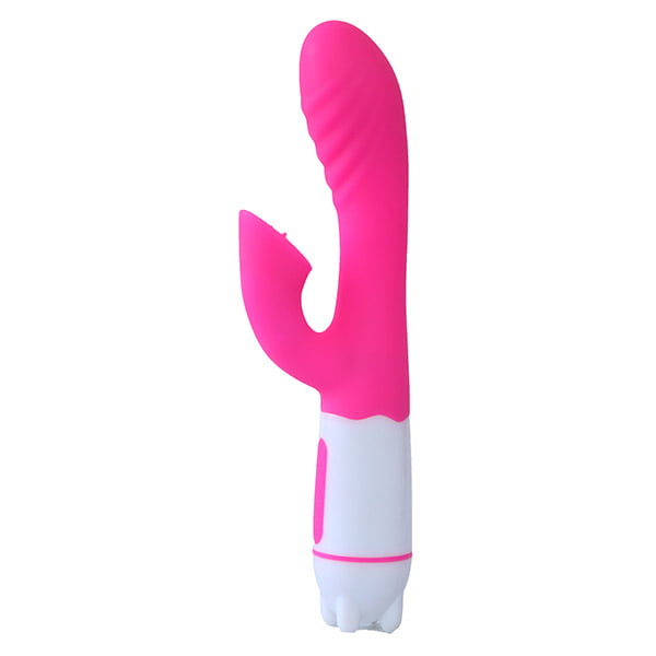 Vibrador Duplo Estimulo Recarregável com  36 Vibrações - Tongue Happy Rabbit Pink -