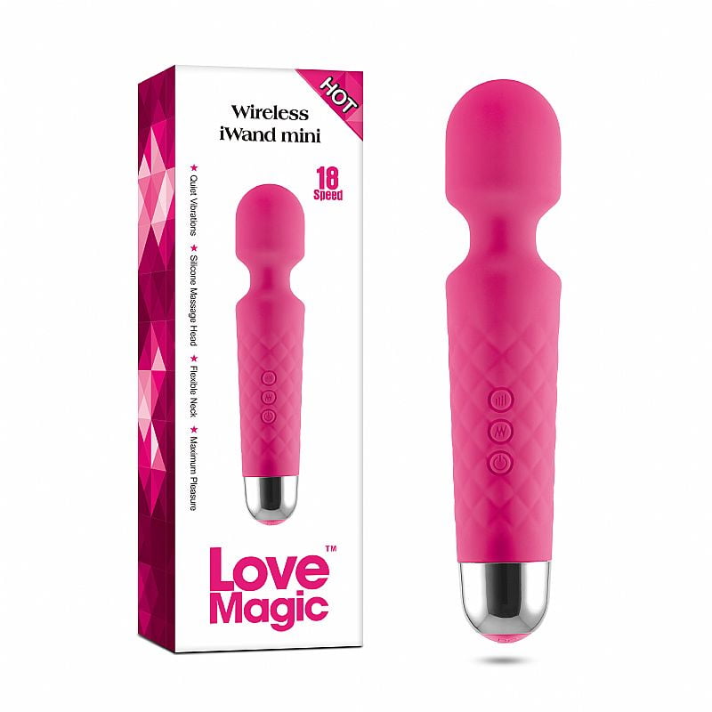 Love Magic - Varinha Massageadora Erótico Recarregável em Soft Touch com 18 Funções de Vibração